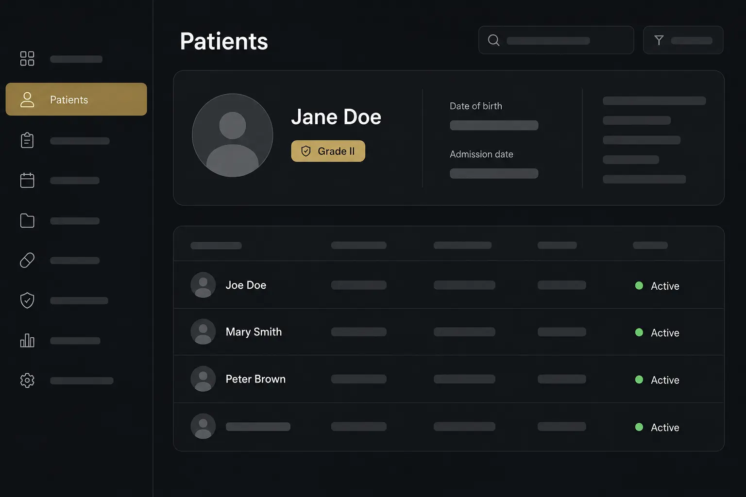 Custom Laravel ERP dashboard for retirement home management